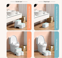 roynoy | Toilettensitz Kinder mit Treppe | Sitzverkleinerer mit Tritthocker | Kloaufsatz | WC Sitz mit Tritthocker (weiß/mint)