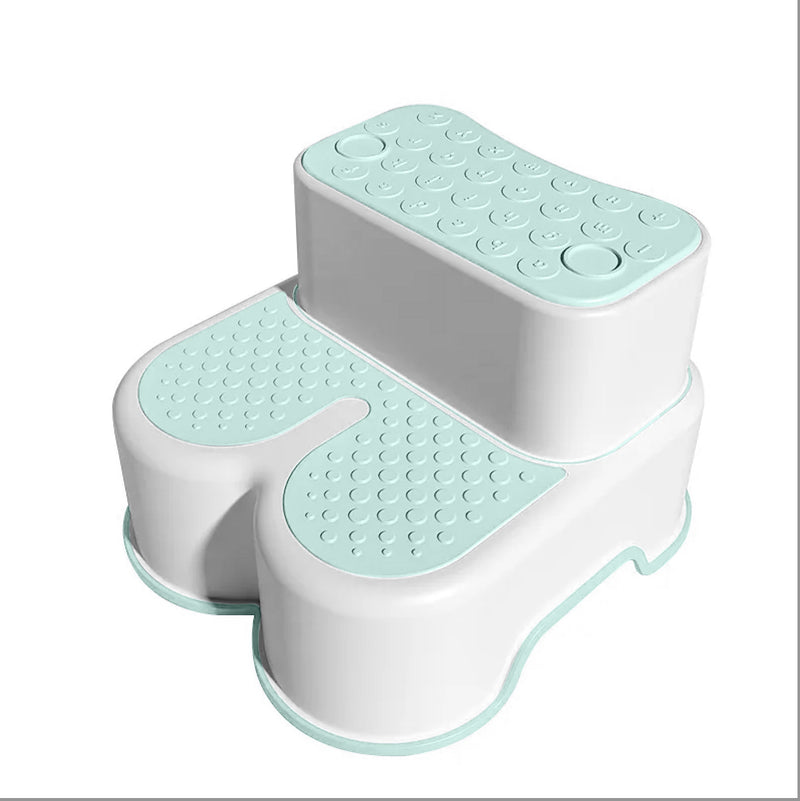 roynoy | Toilettensitz Kinder mit Treppe | Sitzverkleinerer mit Tritthocker | Kloaufsatz | WC Sitz mit Tritthocker (weiß/mint)