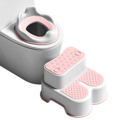 roynoy | Toilettensitz Kinder mit Treppe | Sitzverkleinerer mit Tritthocker | Kloaufsatz | WC Sitz mit Tritthocker (weiß/mint)