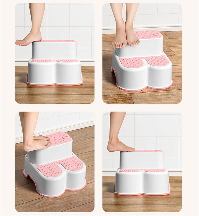 roynoy | Toilettensitz Kinder mit Treppe | Sitzverkleinerer mit Tritthocker | Kloaufsatz | WC Sitz mit Tritthocker (weiß/mint)